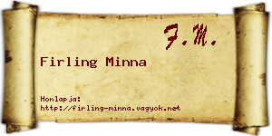 Firling Minna névjegykártya